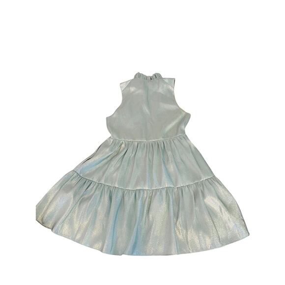 Amanda Uprichard Connolly Dress in Ice blue size M metallic sleeveless mini - Picture 7 of 8
